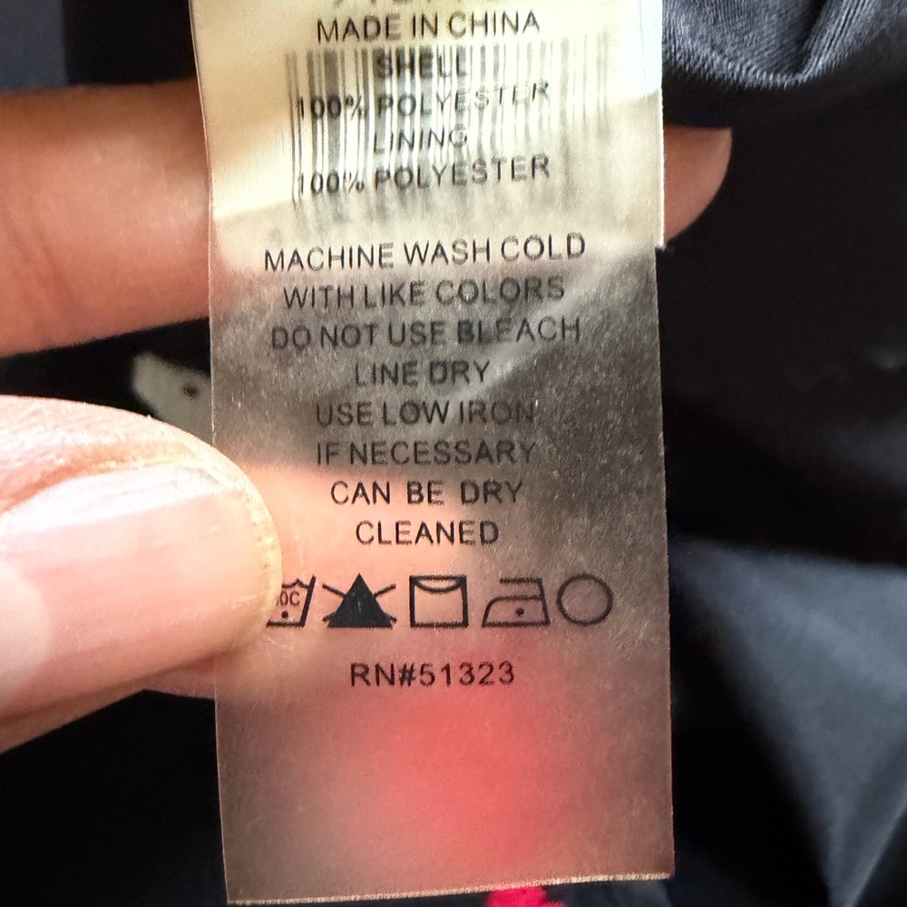 Vince Camuto Black Dress with Red and Blue Floral - Picture 10 of 10